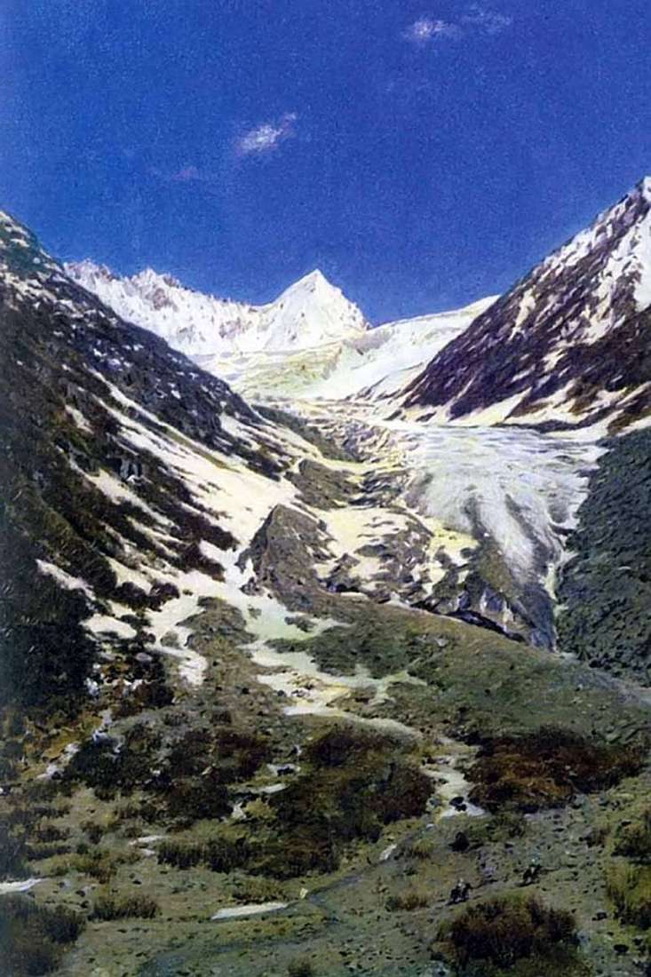 Glaciar en la carretera de Cachemira a Ladakh   Vasily Vereshchagin