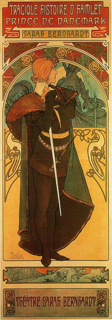 Hamlet, príncipe de Dinamarca   Alphonse Mucha