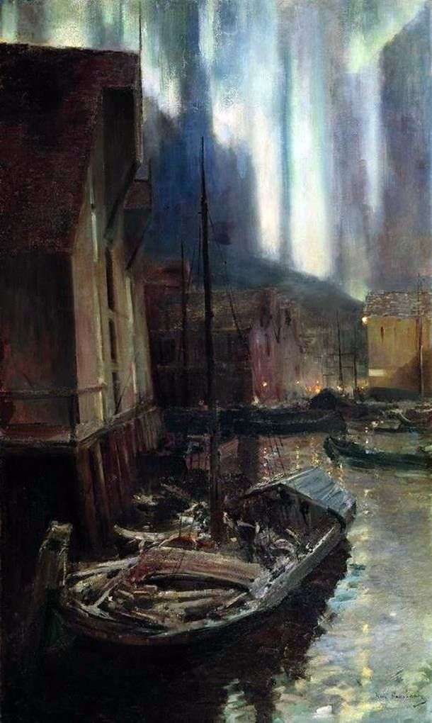 Hammerfest. Luces del Norte   Konstantin Korovin