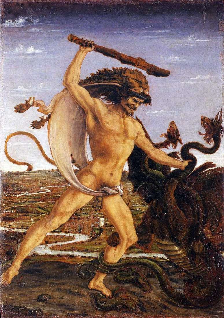 Hércules y la hidra   Antonio del Pollaiolo