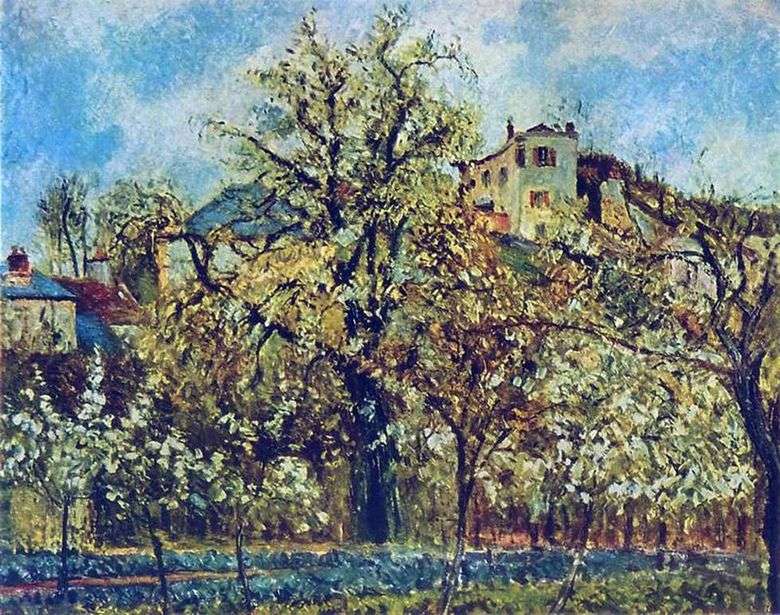 Huerta en Pontoise. Primavera   Camille Pissarro