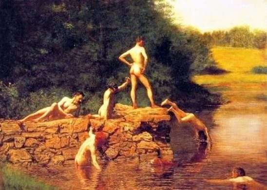 Natación (estanque)   Thomas Eakins