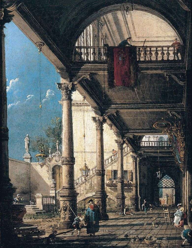 Capriccio con columnata   Antonio Canaletto