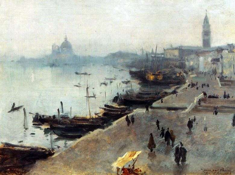 Vista de Venecia en un día nublado   John Sargent