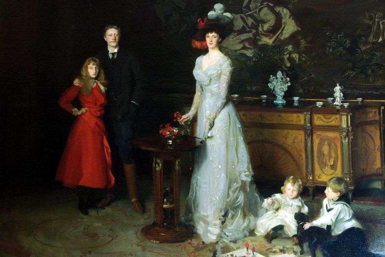 Sir George Sitwell, Lady Ida Sitwell y sus hijos   John Sargent