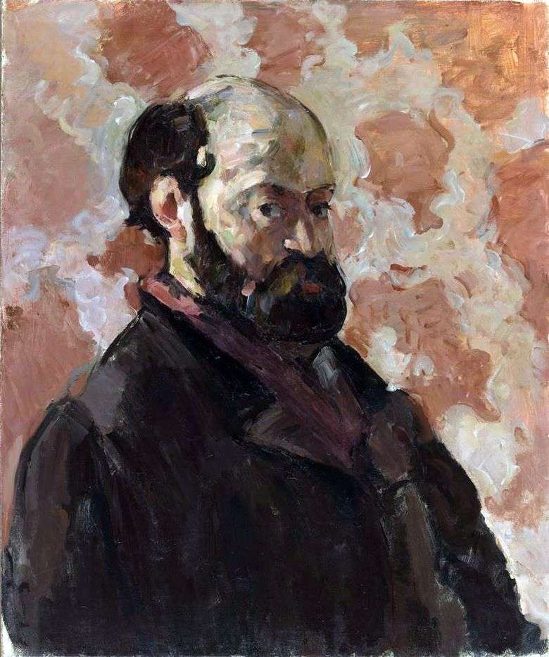 Autorretrato sobre fondo rosa   Paul Cezanne