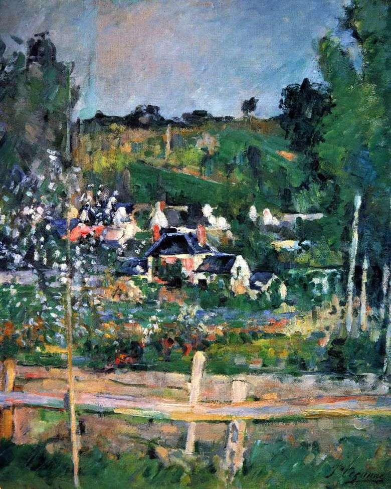 Vista de Auvers sur Oise. Cerca   Paul Cézanne