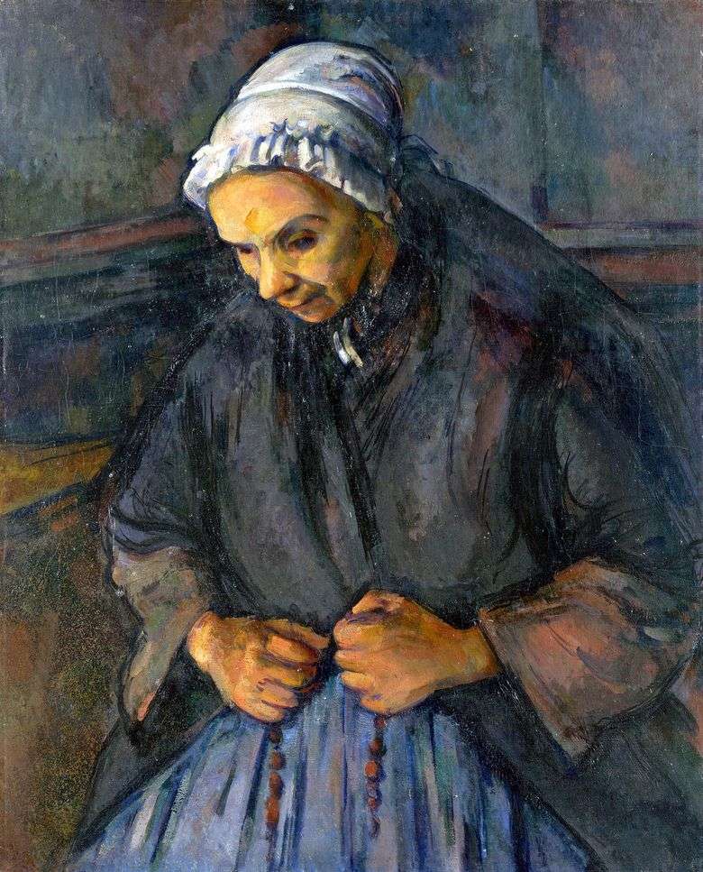 La anciana con el rosario   Paul Cézanne