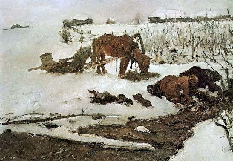 Rayas de lino (En el río)   Valentin Serov