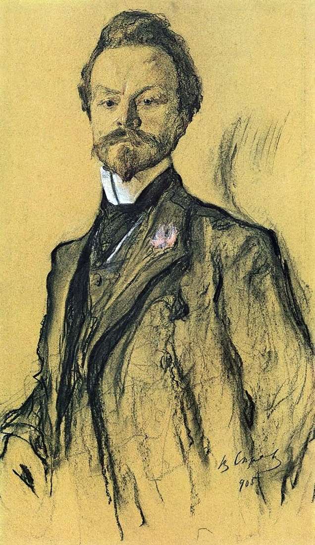 Retrato del poeta K. Balmont   Valentin Serov