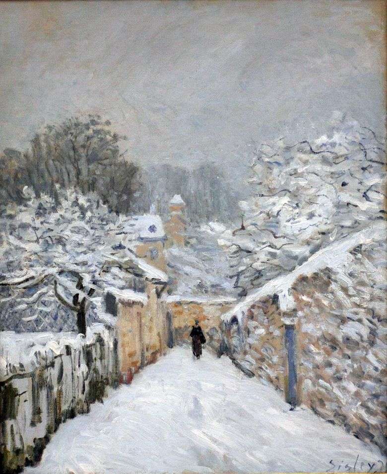 Nieve en Louviennenne   Alfred Sisley