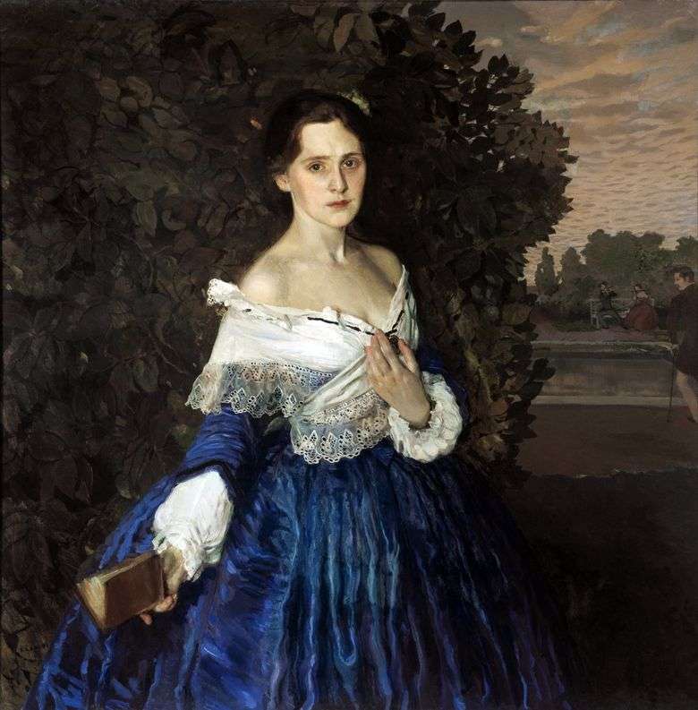 Dama de azul (Retrato del artista E. M. Martynova)   Konstantin Somov