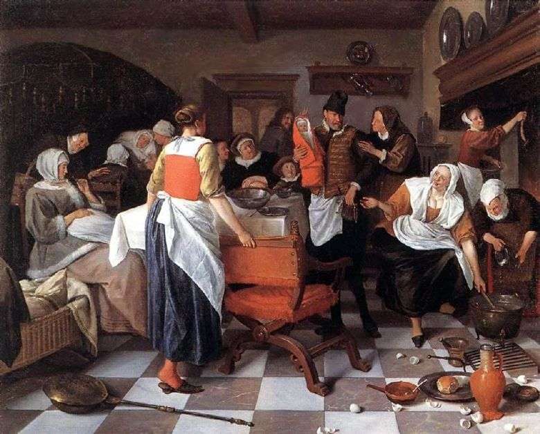 Celebración del bautizo   Jan Steen