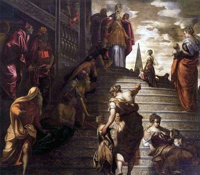 Introducción de María al Templo   Jacopo Tintoretto