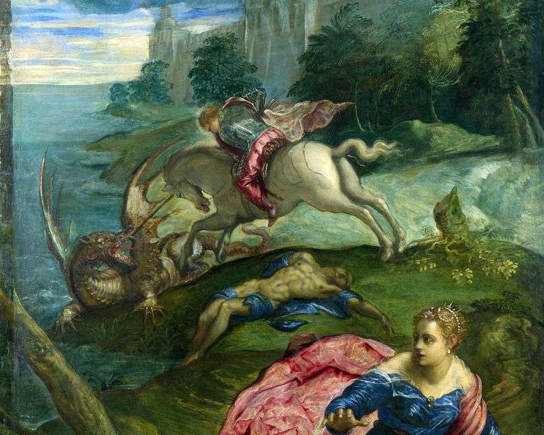 San Jorge, princesa y dragón   Jacopo Tintoretto