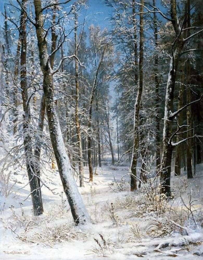 Invierno en el bosque (escarcha)   Ivan Shishkin