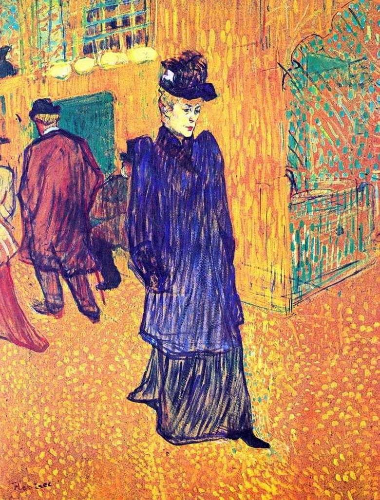 Jane Avril saliendo del Moulin Rouge   Henri de Toulouse Lautrec