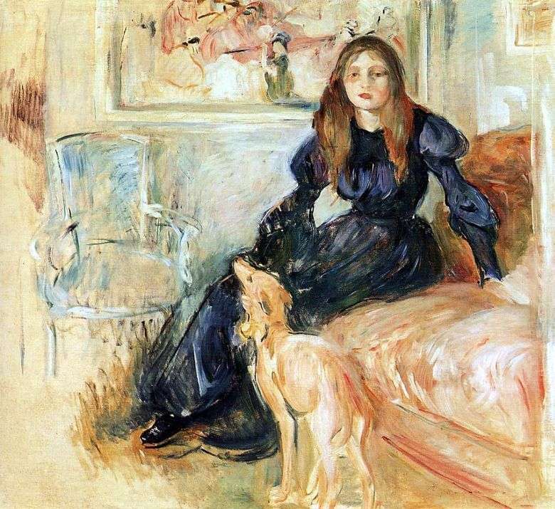 Julie Manet y sus galgos Laertes   Berthe Morisot
