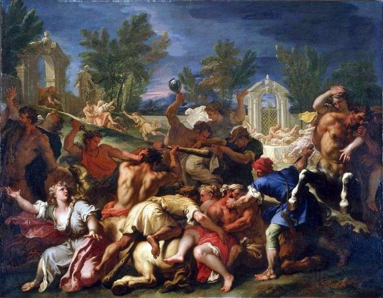 La batalla del lapito con los centauros   Sebastiano Ricci