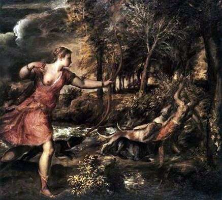 La caza de Diana   Titian Vecellio