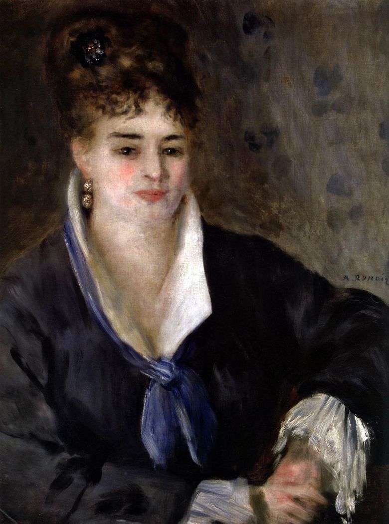 La chica de negro   Pierre Auguste Renoir