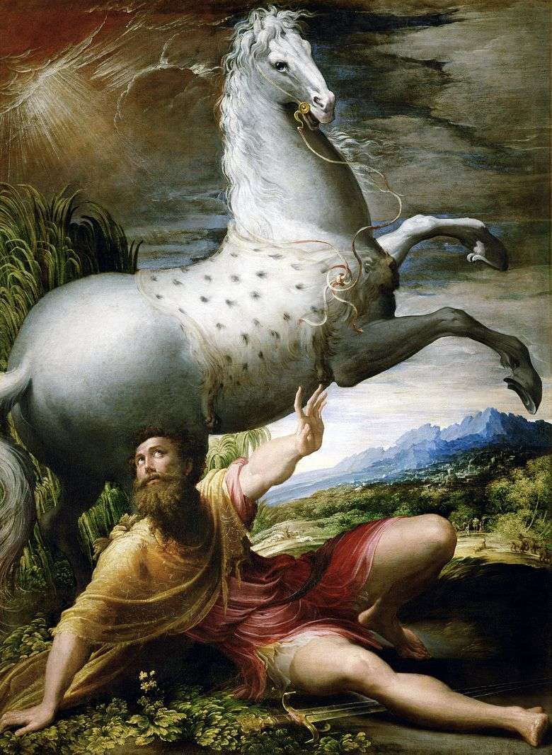 La conversión de San Pablo   Francesco Parmigianino