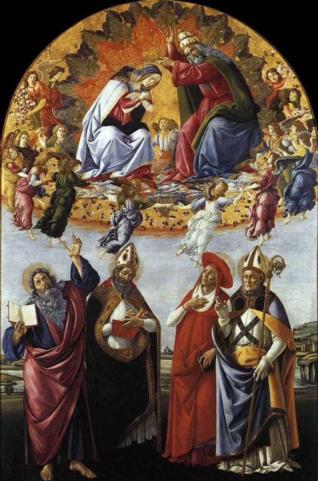 La Coronación de María   Sandro Botticelli