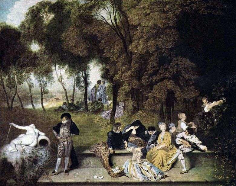 La empresa en medio de la naturaleza   Jean Antoine Watteau
