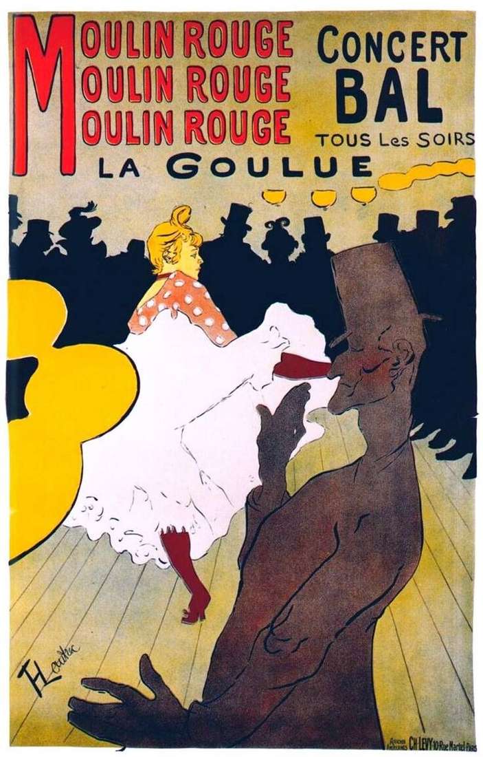 La Gulu en el Moulin Rouge   Henri de Toulouse Lautrec