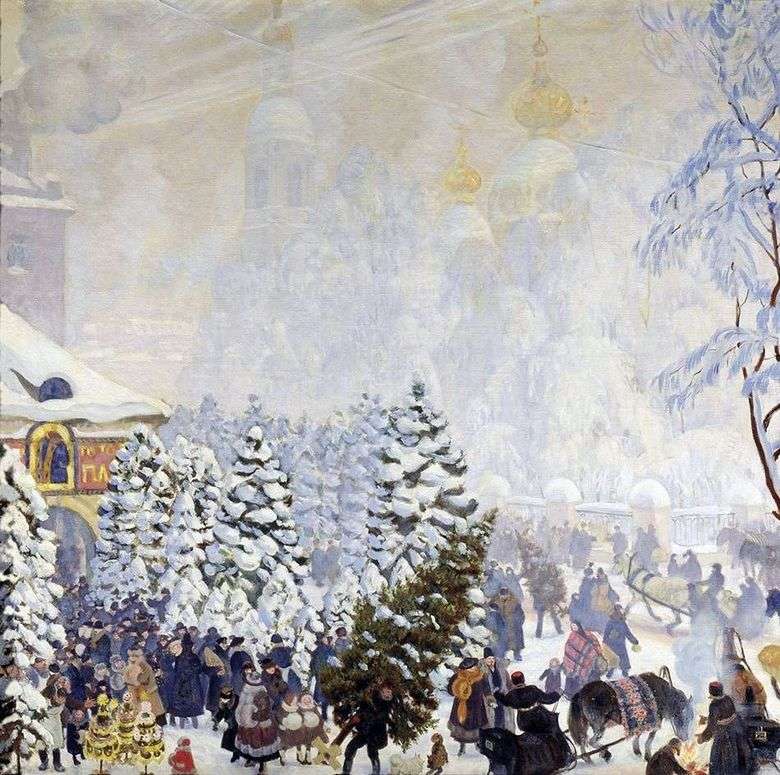 La negociación de Navidad   Boris Kustodiev