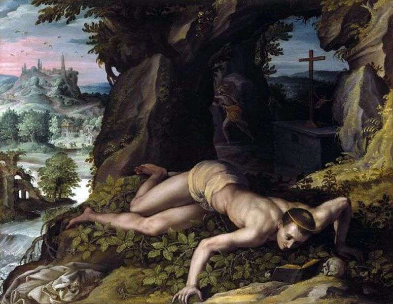 La tentación de San Benito   Alessandro Allori