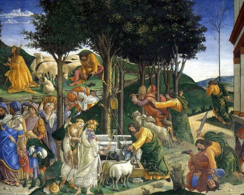 La vocación y las pruebas de Moisés   Sandro Botticelli