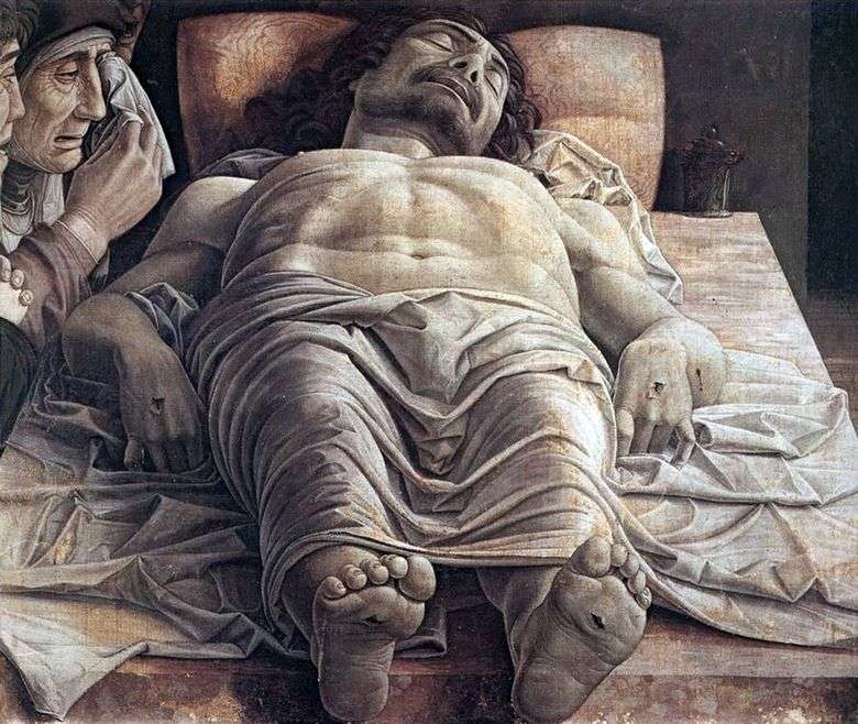 Lamentando al Cristo muerto   Andrea Mantegna