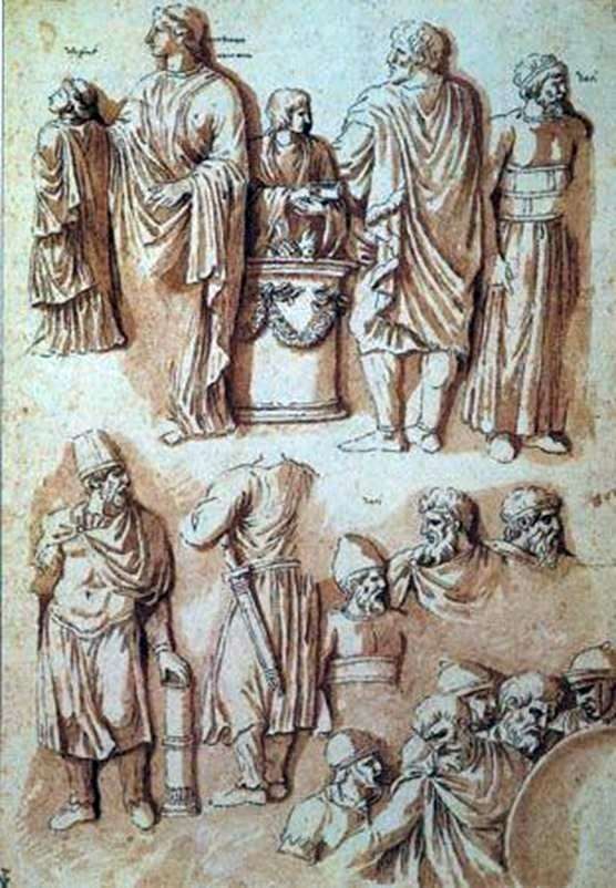 Las figuras de la columna de Trajano   Nicolas Poussin