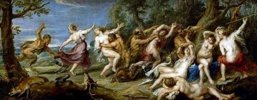 Las ninfas perseguidas por los faunos   Peter Rubens