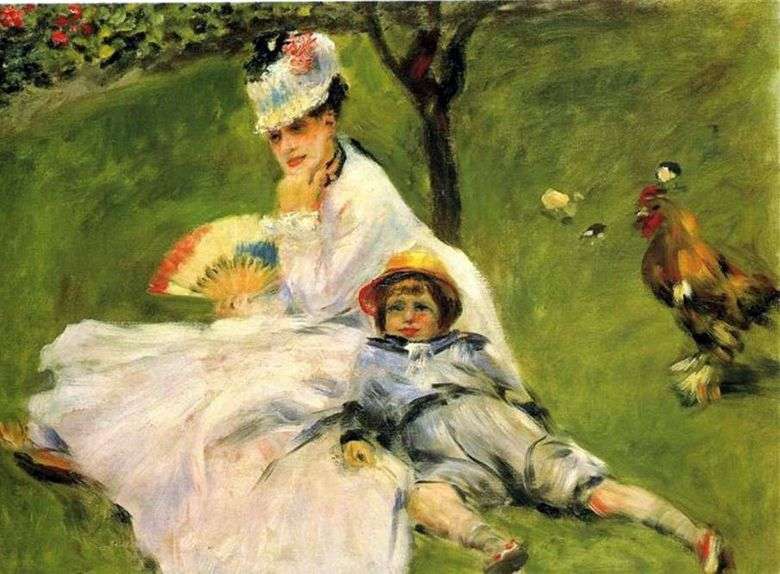 Madame Monet en el jardín   Pierre Auguste Renoir