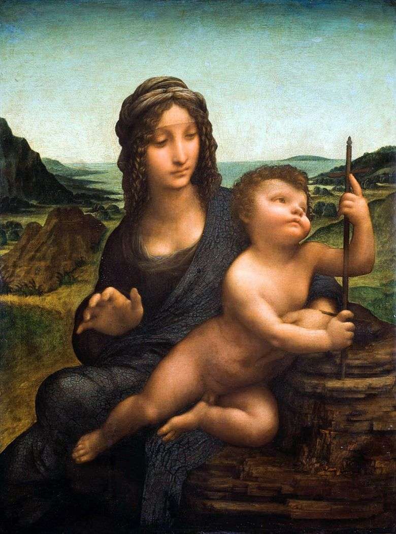 Madonna con una rueda giratoria   Leonardo Da Vinci