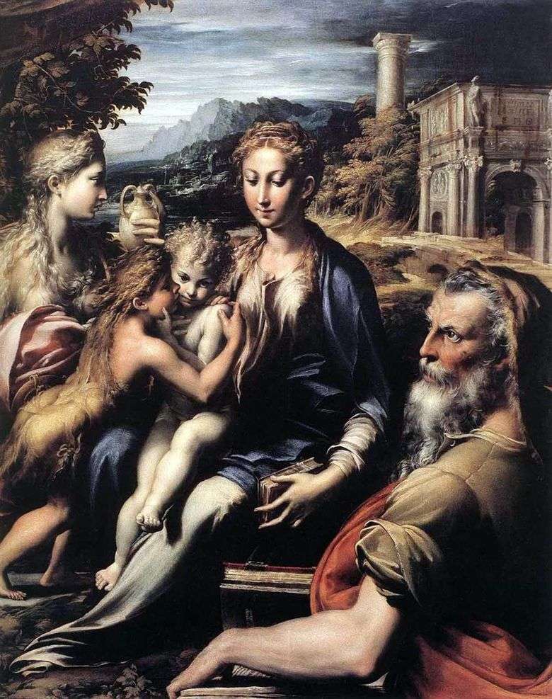 Madonna en el trono, Zechariah, John the Baptist y Mary Magdalene   Francesco Parmigianino