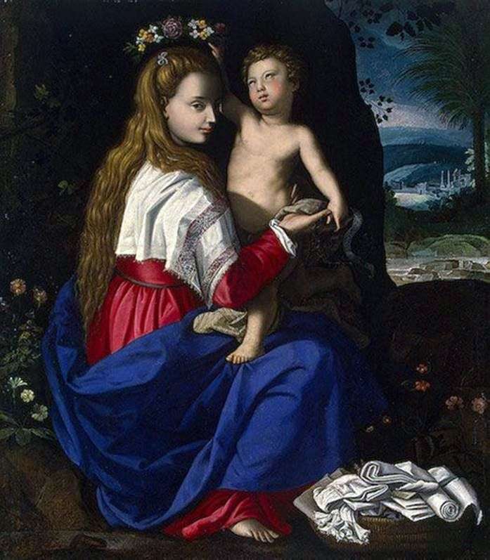 Madonna y el niño   Alessandro Allori
