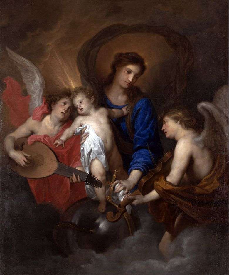Madonna y el niño con ángeles   Anthony Van Dyck