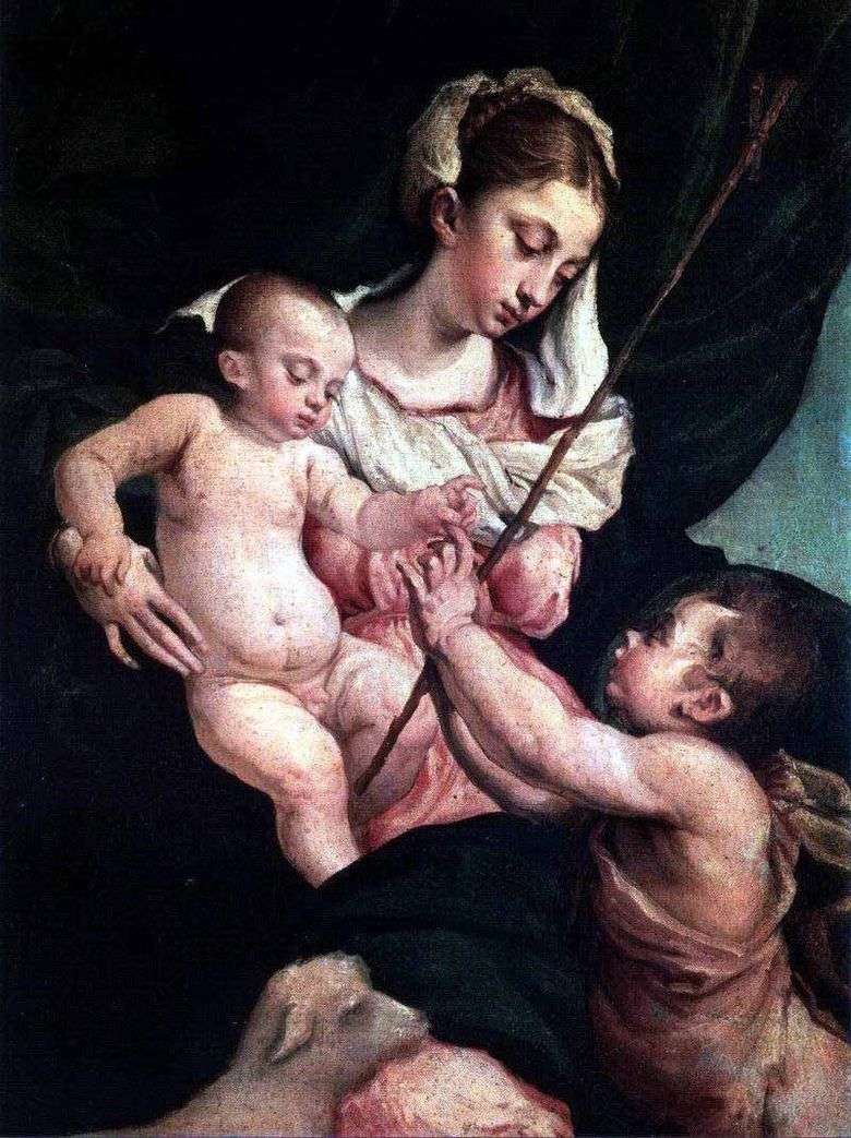 Madonna y el niño con Juan el Bautista   Jacopo Bassano