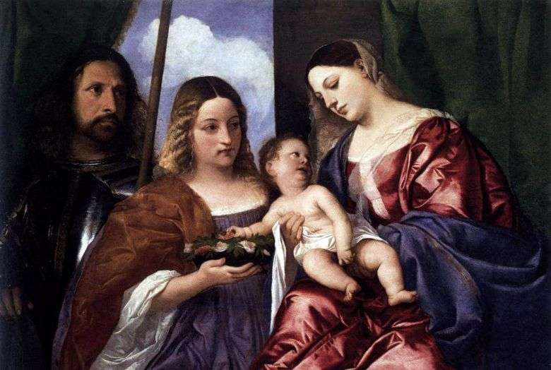 Madonna y el niño con Santa Dorothea y George   Titian Vecellio