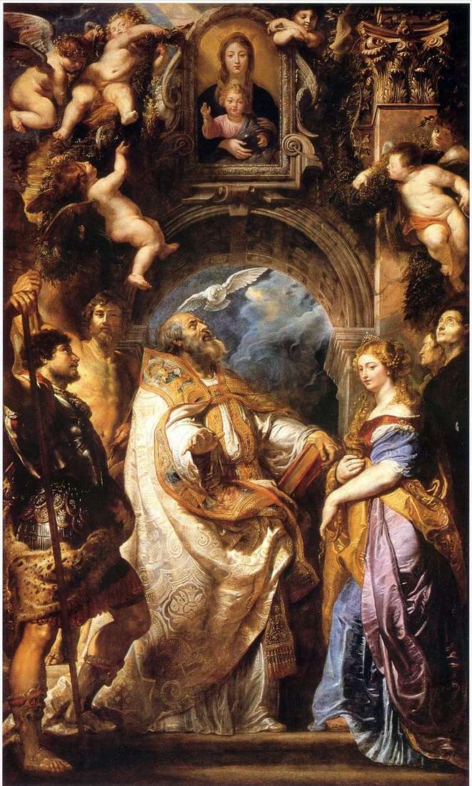 Madonna y el niño, San Gregorio Magno y los santos   Peter Rubens