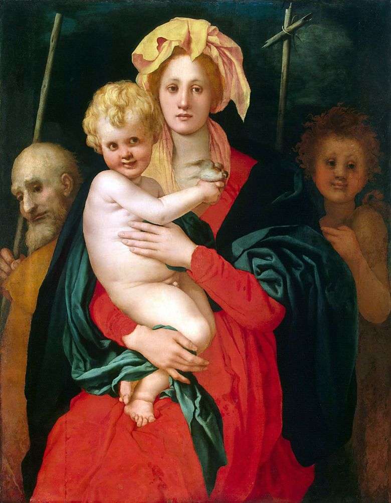 Madonna y el niño, sanJosé y Juan el Bautista   Jacopo Pontormo