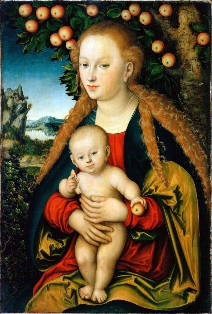 Madonna y niño debajo de un manzano   Lukas Cranach