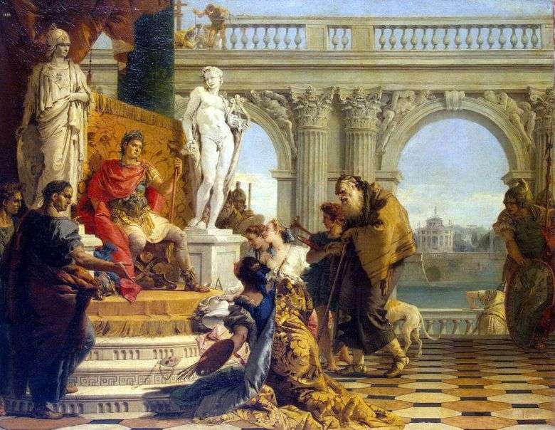 Maecenas presenta artes libres al emperador Augusto   Giovanni Battista Tiepolo