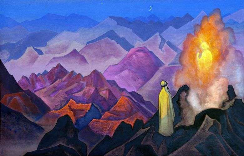 Mahomet en el monte Hira   Nicholas Roerich
