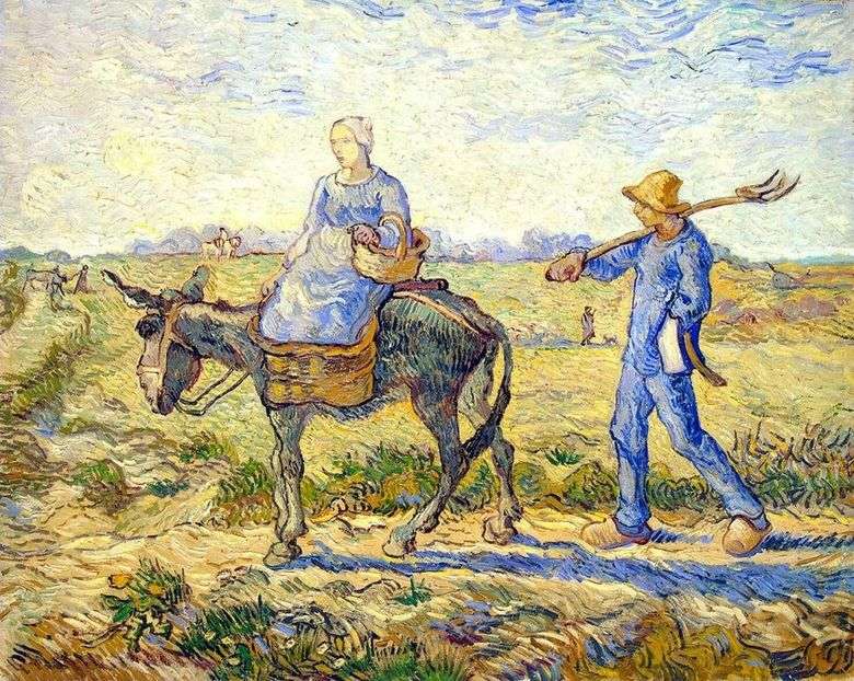 Mañana: Salida para el trabajo (por Millet)   Vincent Van Gogh