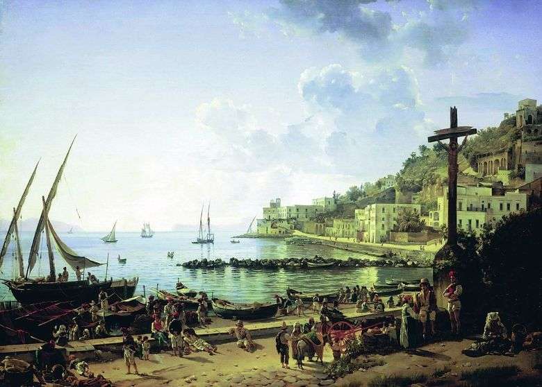 Mergellina Embankment en Nápoles   Sylvester Shchedrin