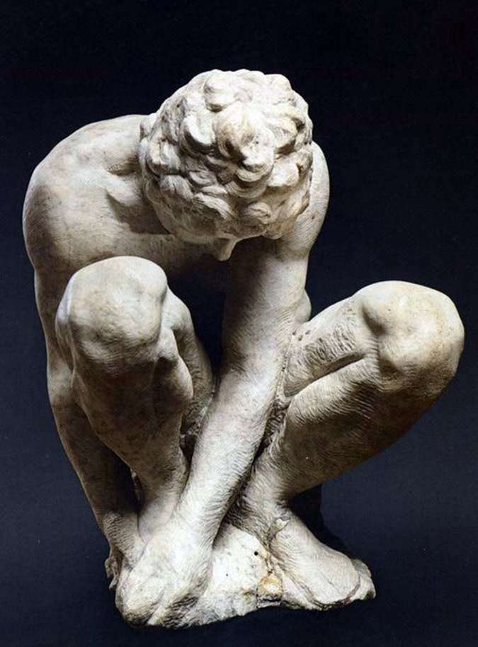 Muchacho agachado   Michelangelo Buonarotti